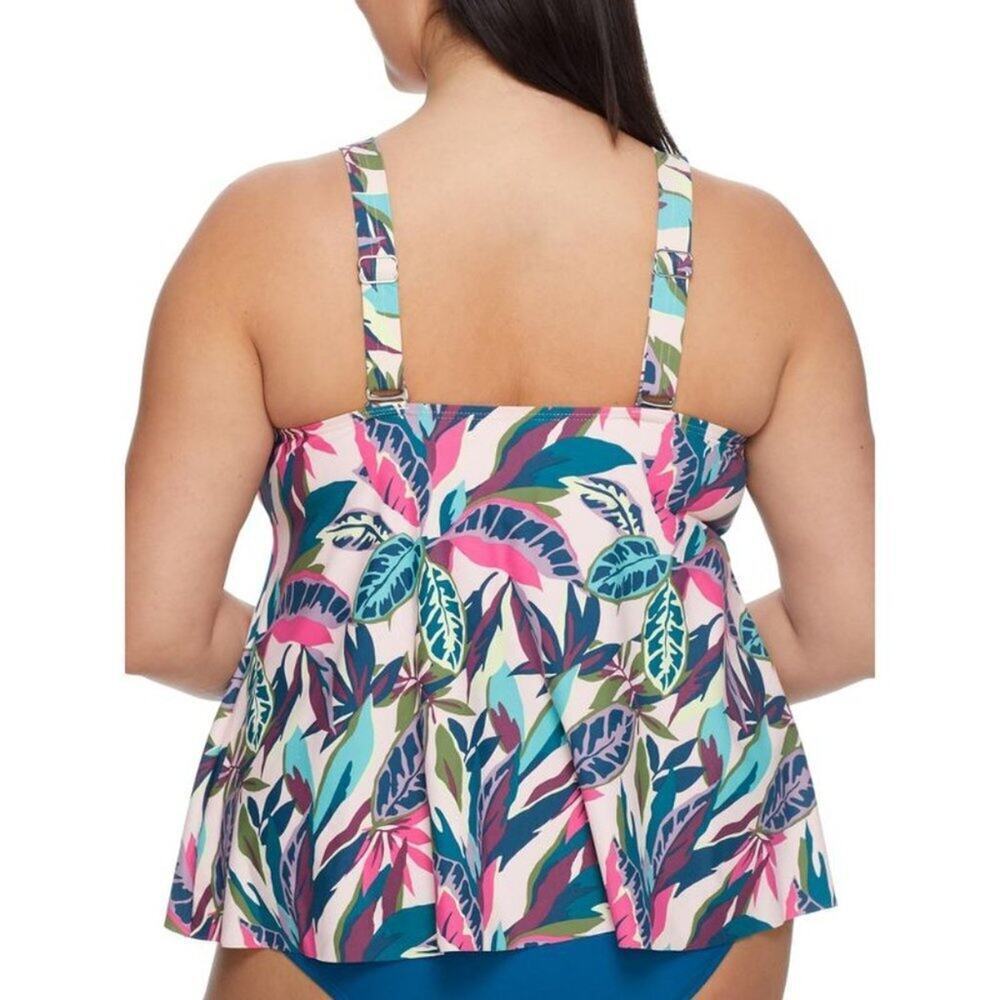 Birdsong Women's Multicolor Tahitian Jungle Keyhole Tankini M | 32DDD - Picture 10 of 10